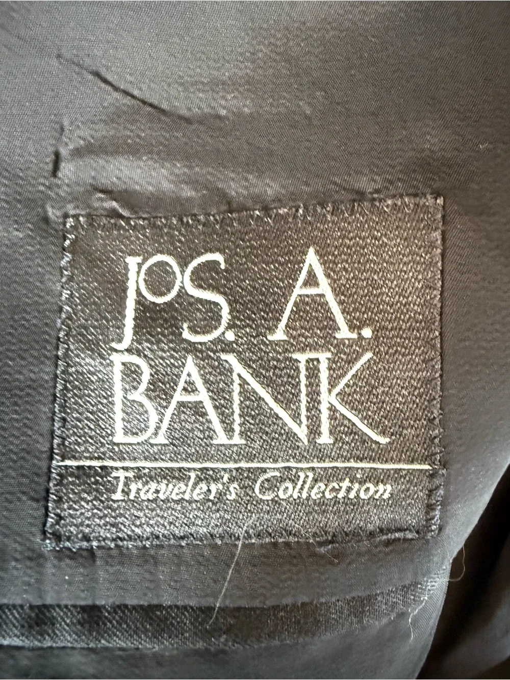 Jos A. Bank Travelers Black Suit Blazer 2 Button Wool Blend
